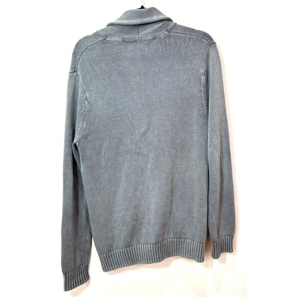 Goodthreads Mens Sweater Grandpa Cardigan S Gray Chunky Shawl Collar Academia - Picture 6 of 13